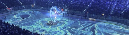 Seattle Kraken game intro at Climate Pledge Arena